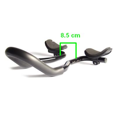 Prolongateur sur cintre pour vélo tri-athlète noir en aluminium