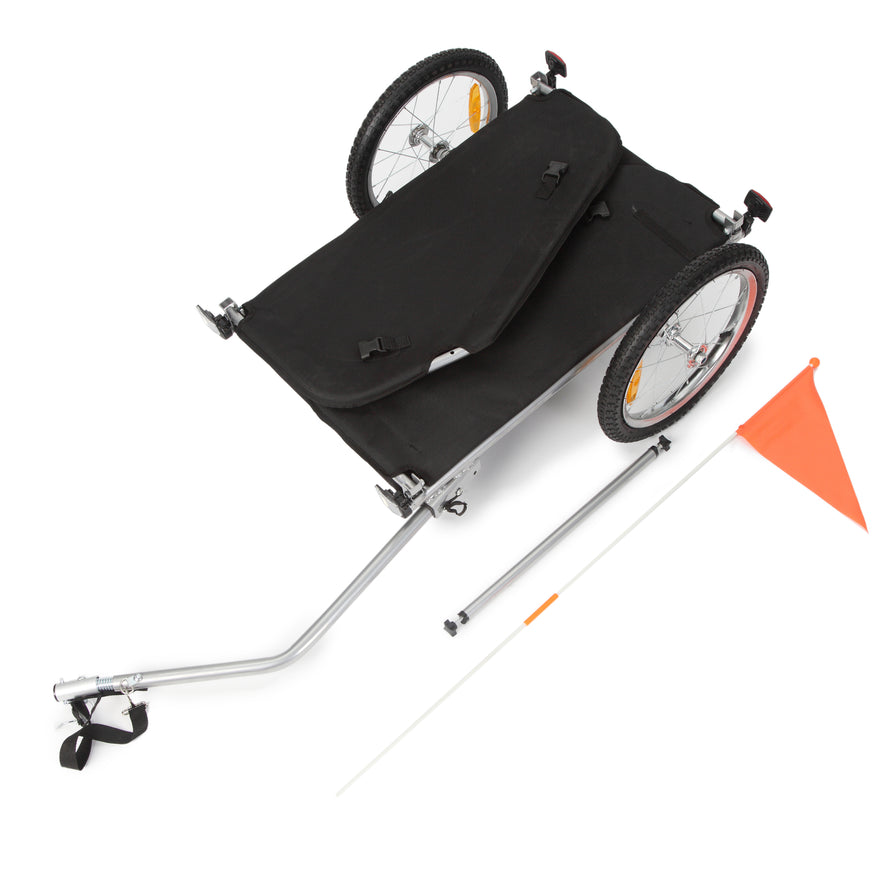 Remorque vélo cargo sur axe de roue