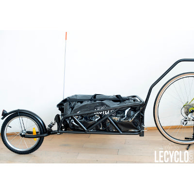 fahrradanhänger zuladung 100 kg Einrädriger Lastenfahrradanhänger mit Stoßdämpfer und wasserdichter Tasche 100L
