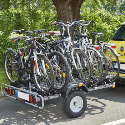 Porte-vélos sur boule d'attelage - TYTAN PLUS (3 vélos, pliable et