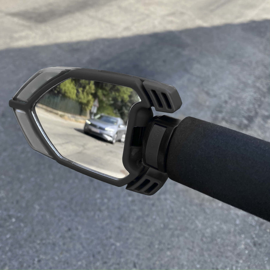Rétroviseur guidon vélo avec LED clignotante