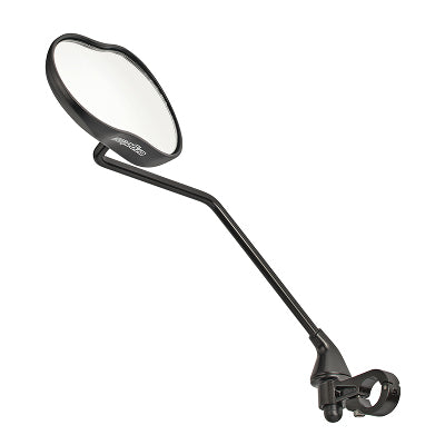 Rétroviseur Vélo ErgoTec M-77L Noir - Montage Gauche - Serrage 22,2mm - Pour Ville & Trekking