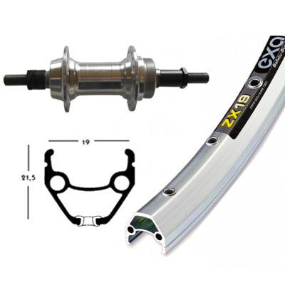 Roue arrière 28 pouces alu roue libre serrage écrou - #2