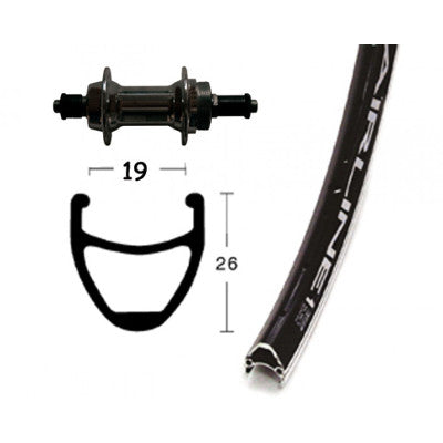 Roue arrière à roue libre vélo 28 pouces noire Airline Rodi - #4