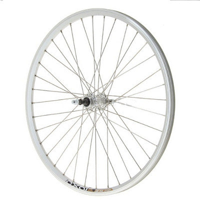 EXAL ZX 19 roue arrière de vélo 26 pouces à écrou avec roue libre - Silber / 26