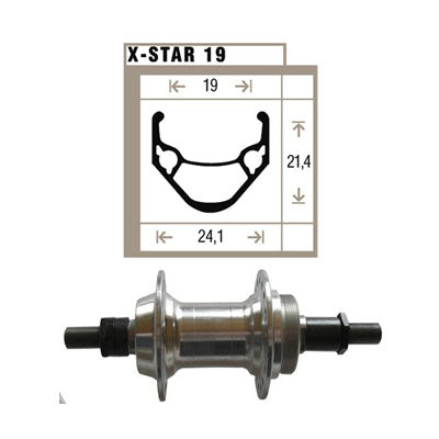 Roue vélo avant argent double paroi 20x1.75 X-Star 19 - Ryde - #2