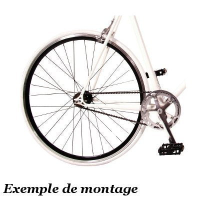 Set Ruote 700c Fixie Bici Singola Velocità – Mozzo Flip Flop – Freni A Cerchio – Madspeed7 Nero