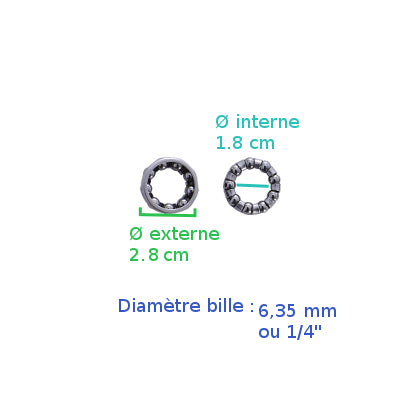 Roulement pour axe de pédalier carré BSA - #3