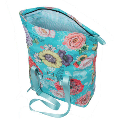fahrradtaschen blumenmuster Basil Bloom Field Shopper Fahrradtasche am Gepäckträger