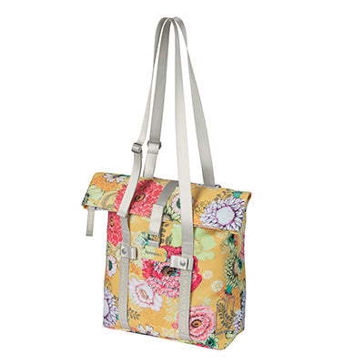 fahrradtaschen seitlich Basil Bloom Field Shopper blau Seitliche Fahrradtasche am Gepäckträger