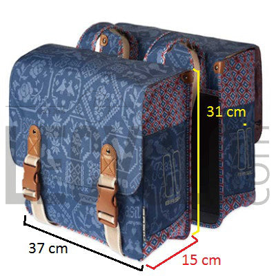basil boheme fahrradtasche Basil Paar blaue Fahrradtaschen hinten böhmisch