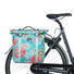 Sacoche vélo double porte-bagage amovible MIK bleu Bloom Basil - #5