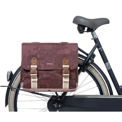 Basil Boheme Alforjas traseras rojo vintage bicicleta urbana 35 L