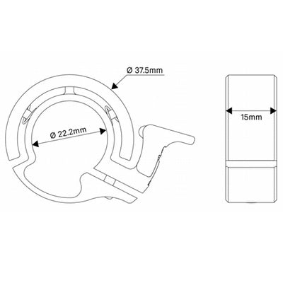 Sonnette pour vélo Knog Oi Classic Noire Small - #4