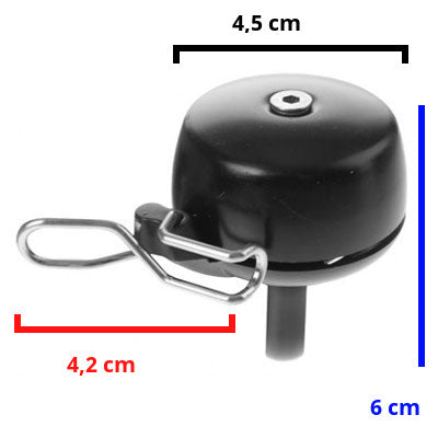 Sonnette vélo design 45 mm noire Paperclip - #3