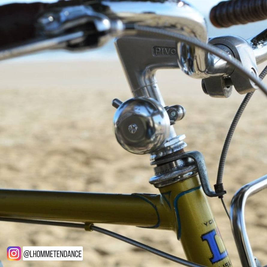 Sonnette vélo argent vintage lhommetendance