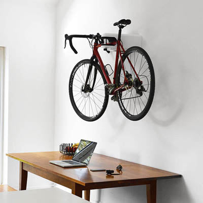 fahrradständer mit integriertem schloss Hiplok Airlok Robuster, designorientierter Fahrradständer für die Wand mit diebstahlsicherer Mutter