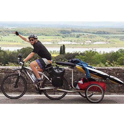 y fahrradanhänger Y-Surf Halterung für Board und Material am Fahrradanhänger Y-Frame