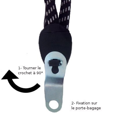 Tendeur double crochets pour porte bagage de vélo - #2