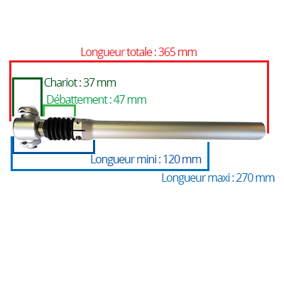 Tige de selle vélo 27.2 suspendue avec élastomère PM 1000 - #5