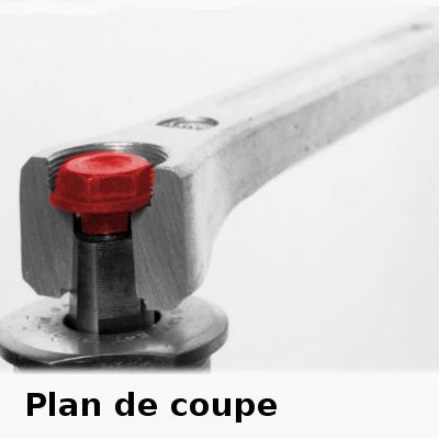 Paire de vis pour manivelle avec embase crantée Paire de vis pour manivelle avec embase crantée